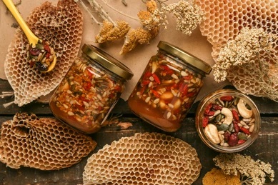 Dried Fruits, Nuts, Honey and Spices